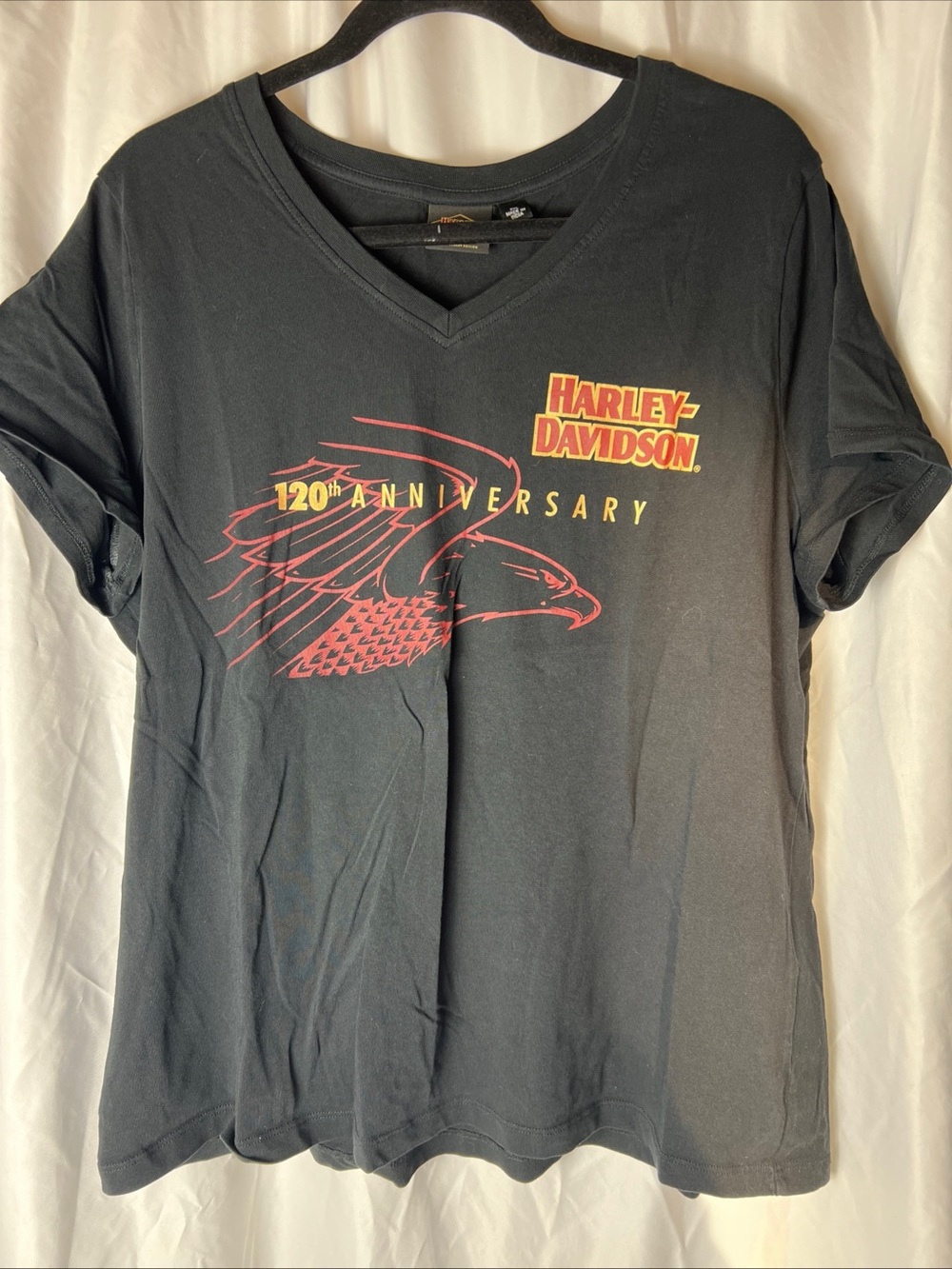 Harley-Davidson woman’s Black 120th Anniversary V-Neck T-Shirt